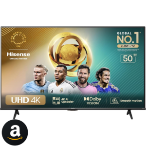 Hisense Smart TV UHD 4K DLED 50" Polegadas 50A6N com HDR10+ Dolby Vision Game Mode Controle por Voz Alexa Built-In AirPlay