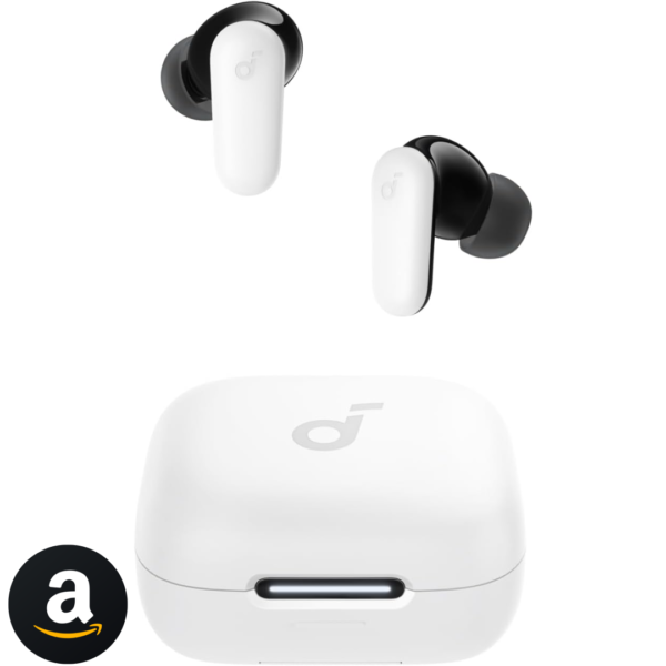 soundcore P30i by Anker, Fones de Ouvido com Cancelamento de Ruído, Graves Poderosos, 45H de Reprodução, Estojo 2-em-1 com Suporte para Celular, IP54, Bluetooth 5.4, Fones Sem Fio