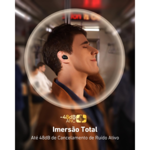 Baseus Bowie MA10 ANC Fone De Ouvido Bluetooth com Cancelamento de Ruído Ativo, IPX6 À Prova D'água (MA10)