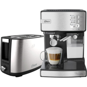Kit Inox Cafeteira Espresso Nova Primalatte e Torradeira Oster - 127V