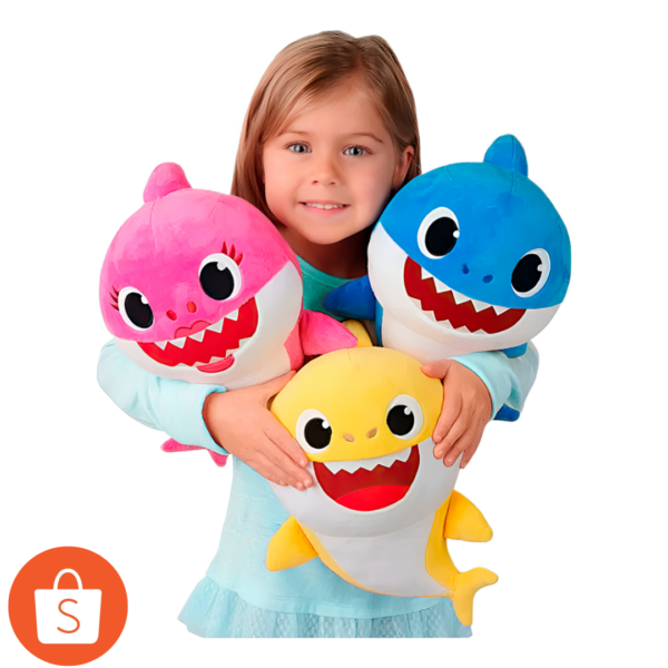 Boneco Tubarão Baby Shark 25 Cm Bebê Sem Música