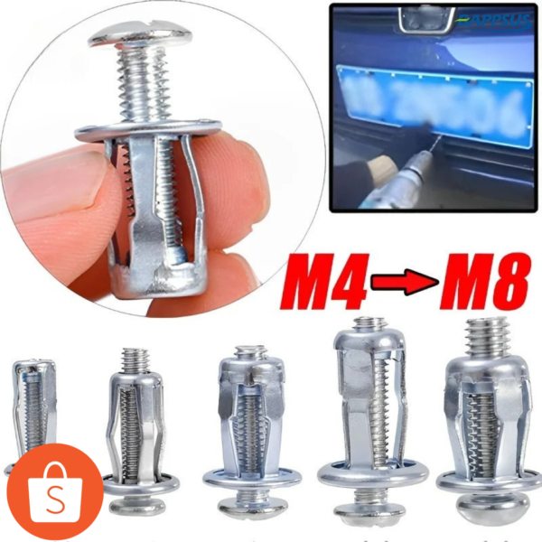 [Melhor Para Você] M4 M5 M6 M8 Porcas De Ferro Rebites Requintados/Macaco/Ferramentas De Reparo Automotivo Acessórios Trava De Parede Oca Metal Carros