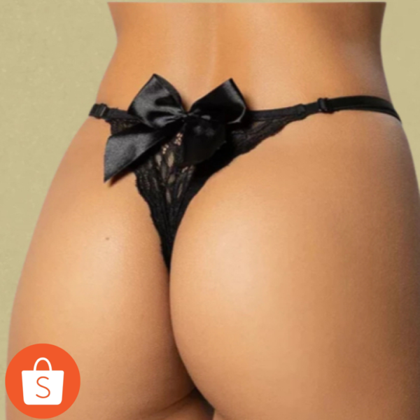 Tanga Laçarote Priscila, feita com renda e com forro algodão lingerie roupa intima