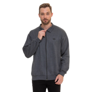 Jaqueta Masculino Adulto Moletom PA Peluciado Gola Bolso Bordado Não Encolhe Blusa Frio