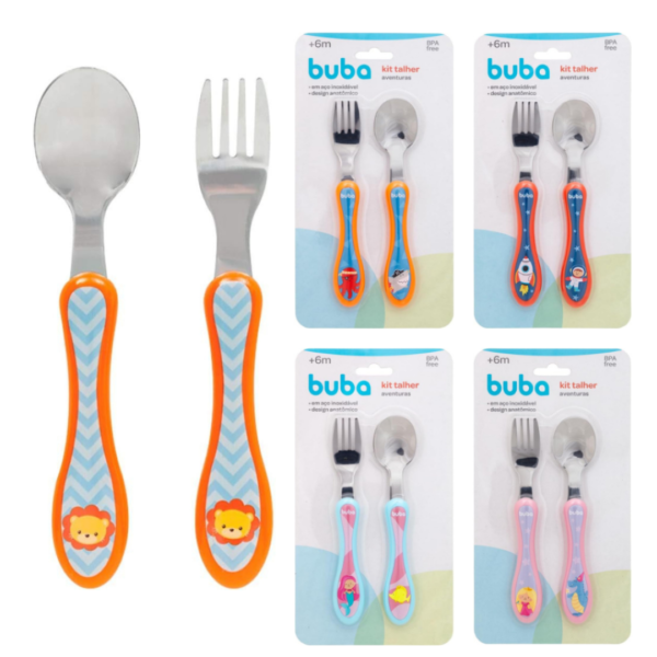 BUBA Kit Talher Unicórnio, Multicolorido