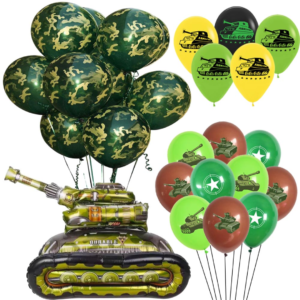 Camuflagem Balão Balões Verdes Decoração Do Partido Tanque Lutador Militar Balões Foil Birthday Party Decorações Crianças Brinquedo Menino Balon