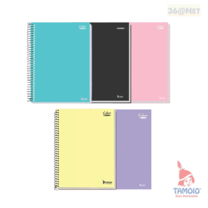 Caderno 10 Matérias 200 folhas Linha Colors Tamoio