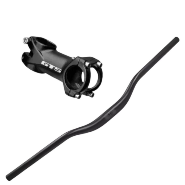 Guidão Gts 31.8mm 700mm + Mesa Gts 80mm 31.8mm Aluminio para bike bicicleta aro 26 29 mtb