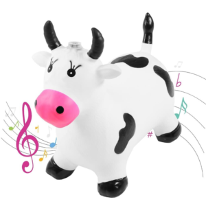 Vaquinha Upa Upa Brinquedo Com Som Musical Vaca Emborrachada Inflavel Para Bebes Cavalinho Pocoto - Bee Toys