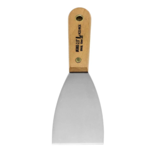 Espátula Multiuso de Aço Inox Cromado com Cabo de Madeira 2,5 polegada 6cm