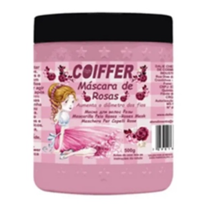 Máscara De Rosas Coiffer 500g Aumenta Diâmetro Fios