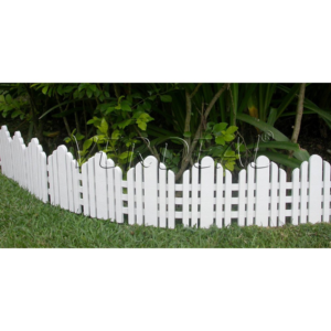 Kit 5 metros de Cerca Orla Decorativa para Jardim Branca - 5 metros x 15 cm de altura