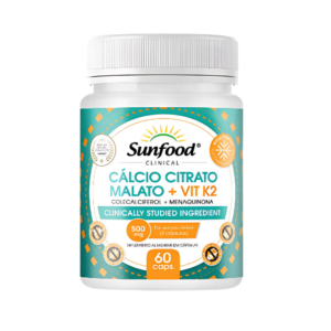 CALCIO CITRATO MALATO + VIT K2 500MG 60 CAPSULAS SUNFOOD