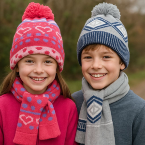 Kit Infantil 2 Peças Menino Menina 10 Anos Touca Gorro Boina Cachecol