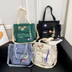 🌹 Bolsa tiracolo de grande capacidade e à prova d'água, com design de múltiplos bolsos, acompanha crachá de brinde