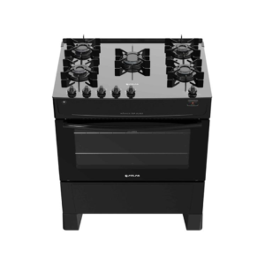 Fogão 5 Bocas Atlas Preto Mesa de Vidro Mônaco Top Glass