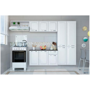Cozinha Compacta Itatiaia Amanda Aço com Balcão 10 Portas 1 Gaveta