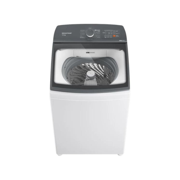 Lavadora de Roupas Brastemp 15kg Cesto Inox - 12 Programas de Lavagem Branca BWF15AB