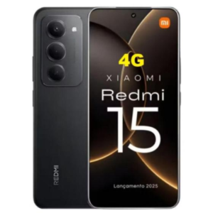 Smartphone 15 256GB 8GB RAM Dual SIM Tela 6.79" 50MP - Preto - Versão Global - Redmi15