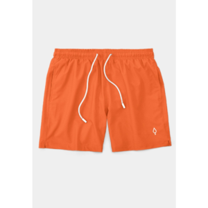 Short Bermuda Praia Tactel Liso Masculino Laranja