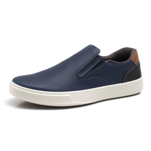 Sapato Casual Masculino Sapatenis Slip On Marinho