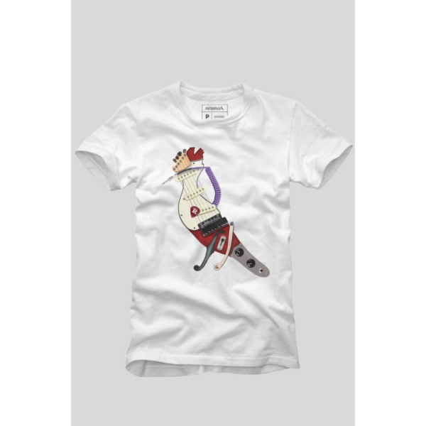 Camiseta Estampa Pica Pau Guitarra Reserva Branco