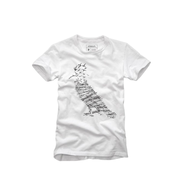 Camiseta Pica Pau Lib De Pensamento Conforto Casual Reserva Branco.