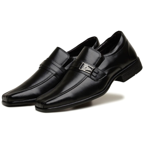 Sapato Social Casual Masculino Premium Tamanho Especial Grande Confortável Preto