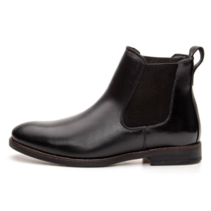 Bota de Couro Masculina Chelsea Clube do Sapato de Franca DF Houston Preta Preto