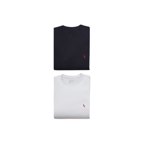 Kit 2 Camisetas Brasa Pica-pau Bordado Reserva Preto