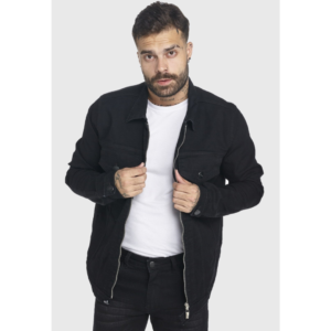 Jaqueta Masculina HNO Jeans Venom com Fechamento em Ziper Preto