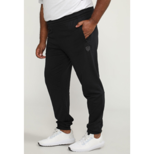 Calça de Moletom EA7 Plus Size Jogger Logo Preta