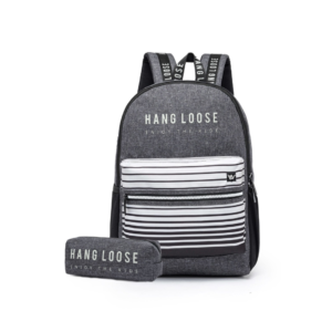 Mochila Unissex Escolar Trabalho Casual Hang Loose + Estojo