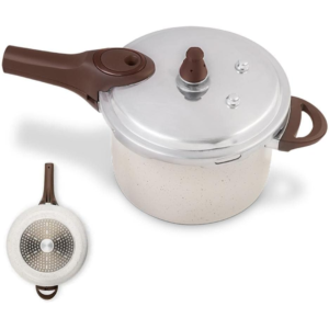 Panela de Pressão Pressure 6,8L Ceramic Life Antiaderente com Fundo de Indução Brinox - Vanilla