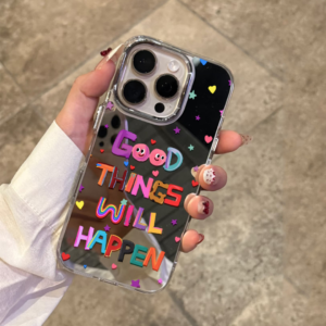 Capa De Telefone Espelhada Suave Para iPhone 16 15 12 14 13 11 PROMAX PLUS X XR XSMAX À Prova De Choque Com Absorção , P