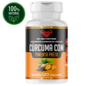 Cúrcuma com pimenta Preta natural, 120 capsulas 500mg