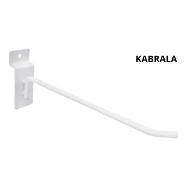50 Unidades Gancho Painel Canaletado 20 cm Branco
