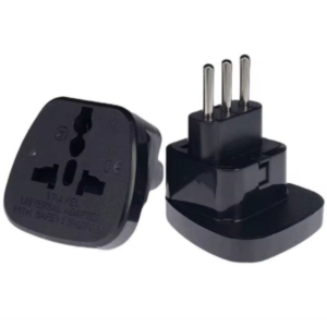 Adaptador De Tomada 3 Pinos Redondo Itália E Chile
