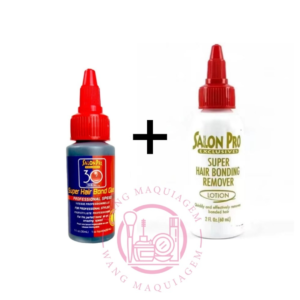Conjunto de Super Cola 30ml Salon Pro + Removedor Salon Pro 60ml Para Cílios e Extensão Capilar