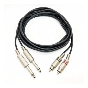 Cabo 2 P10 Mono X 2 Rca 0,5 Metros Excelente Qualidade Metal