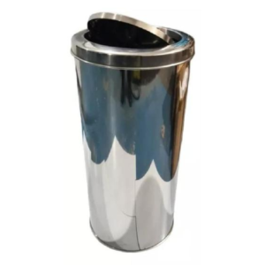 Lixeira De Inox 50 Litros Tampa Basculante Áreas De Ler - Onixlimp