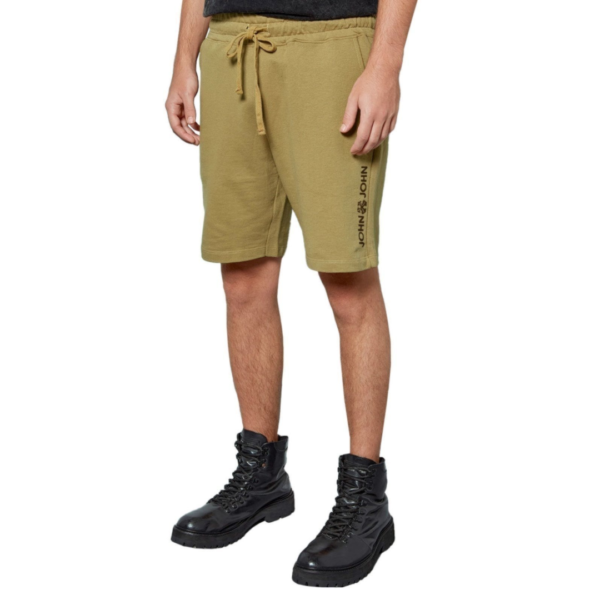 Bermuda John John Masculina Moletom Basic To Rock Verde Médio
