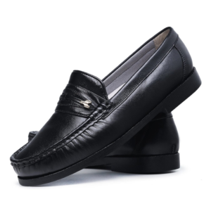 Sapato Mocassim em Couro Preço Promocional Masculino Preto