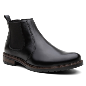 Bota Chelsea Masculina Vittal Botina em Couro Preto