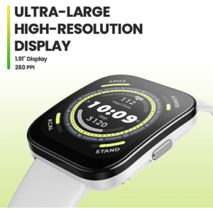 Amazfit Bip 5 Smart Watch 46mm, GPS, Alexa Built-in, Bluetooth Calling, 10-Day Battery (Black)