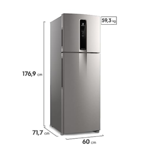 Geladeira Electrolux Frost Free Duplex Efficient com AutoSense cor Inox Look 390L (IF43S) 127V