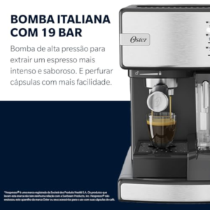 Cafeteira Espresso Oster Nova PrimaLatte Inox - 220V