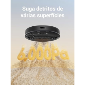 DREAME D9 Max Gen 2 Robô Aspirador de Pó e Passa Pano, 6000Pa, Para Pisos e Pelos de Pets, 285 Min Autonomia, Navegação LDS 360°,Mapeamento Multinível, App/Voz(Alexa/Google), Bivolt