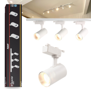 Kit trilho Eletrificado 3 Spot Led + 1 Metro de Trilho Pop 15w 3000k Branco Quente 110v/220v Branco Cod: 251931388