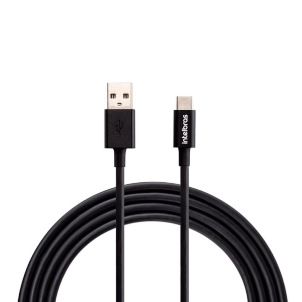 Cabo USB para USB-C Nylon Preto 1,2m EUAC12PP Intelbras